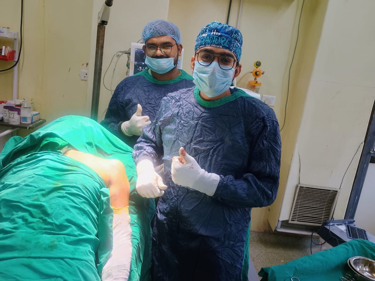 Dr. Jigar Sundesha with medical staff