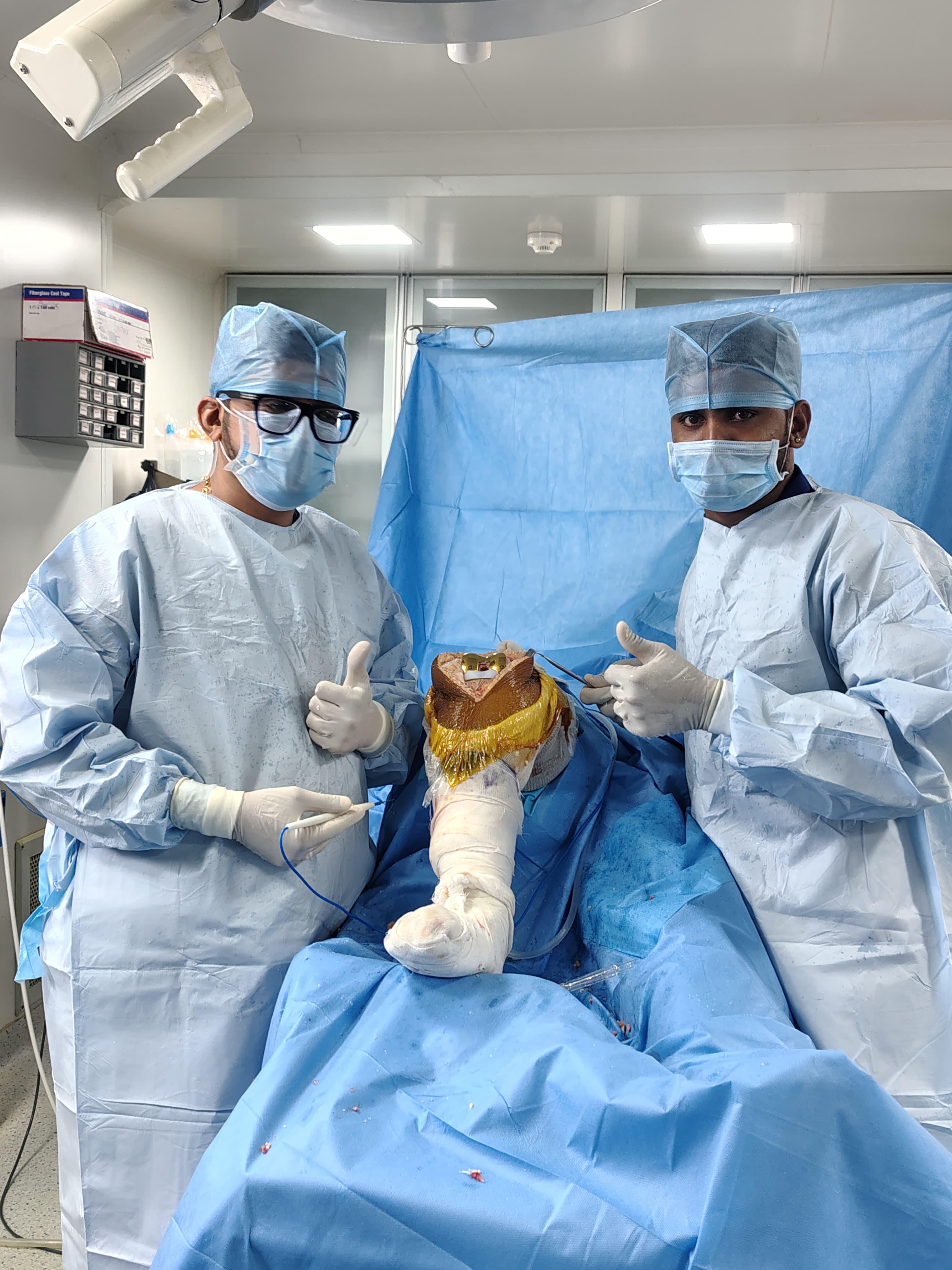 Dr. Jigar Sundesha at medical conference or surgery