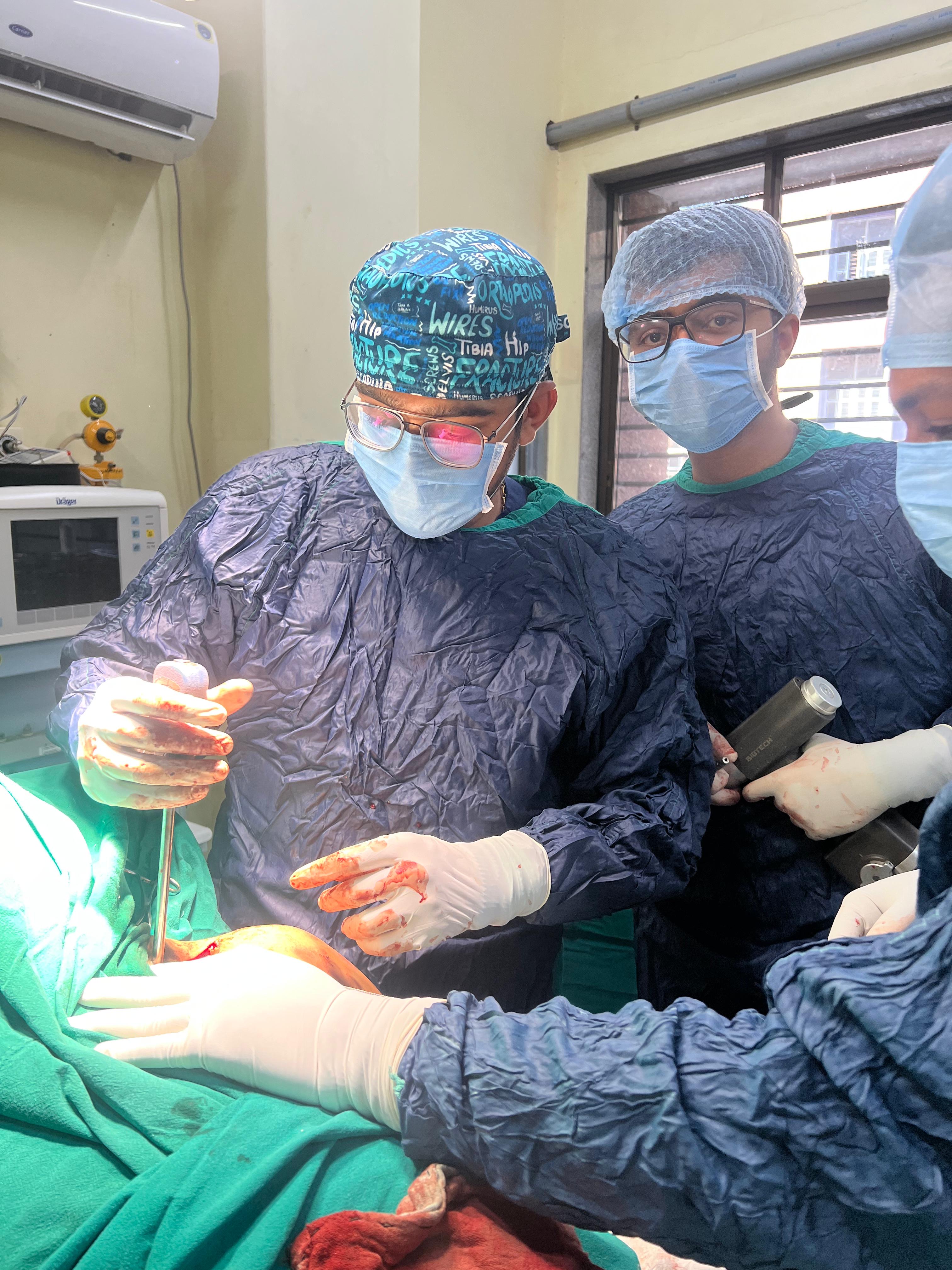 Dr. Jigar Sundesha in operating room